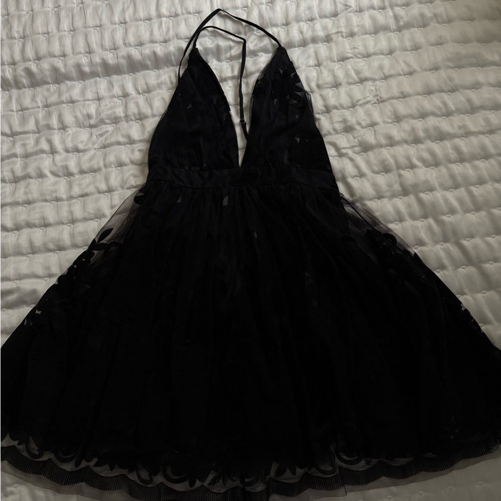 Fashion Nova Black Backless Dress